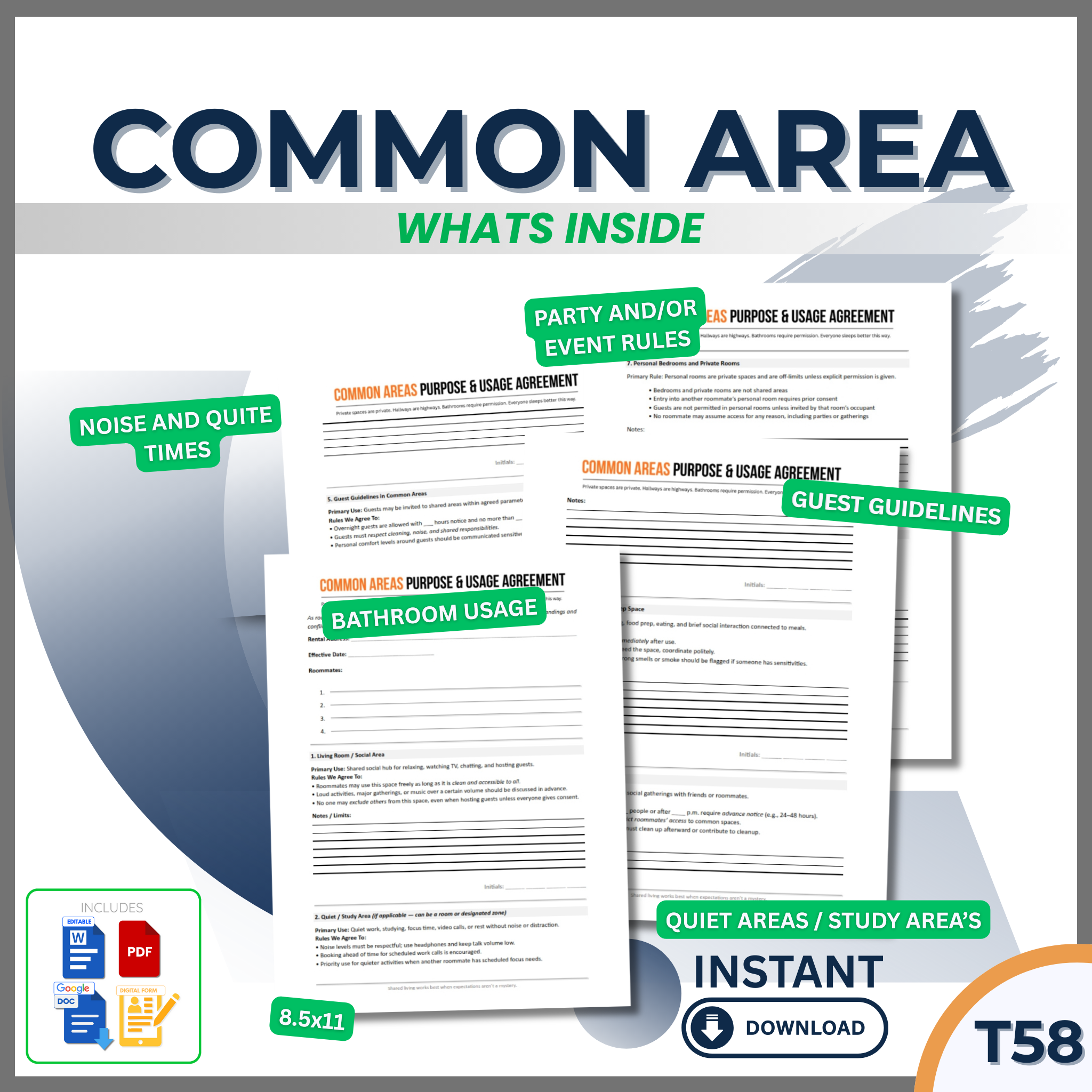COMMON AREA PURPOSE AND USAGE AGREEMENT