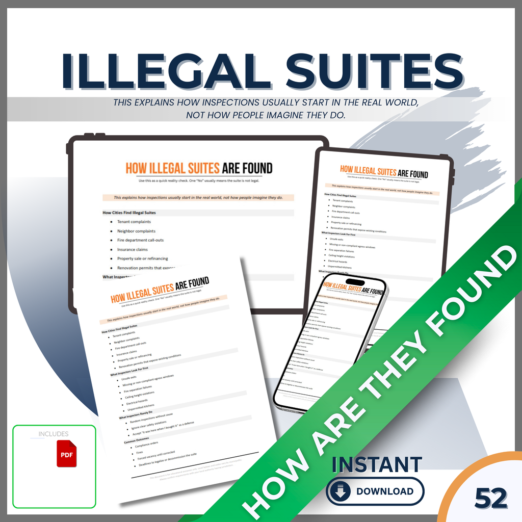 ILLEGAL SUITES - HOW ARE THEY FOUND