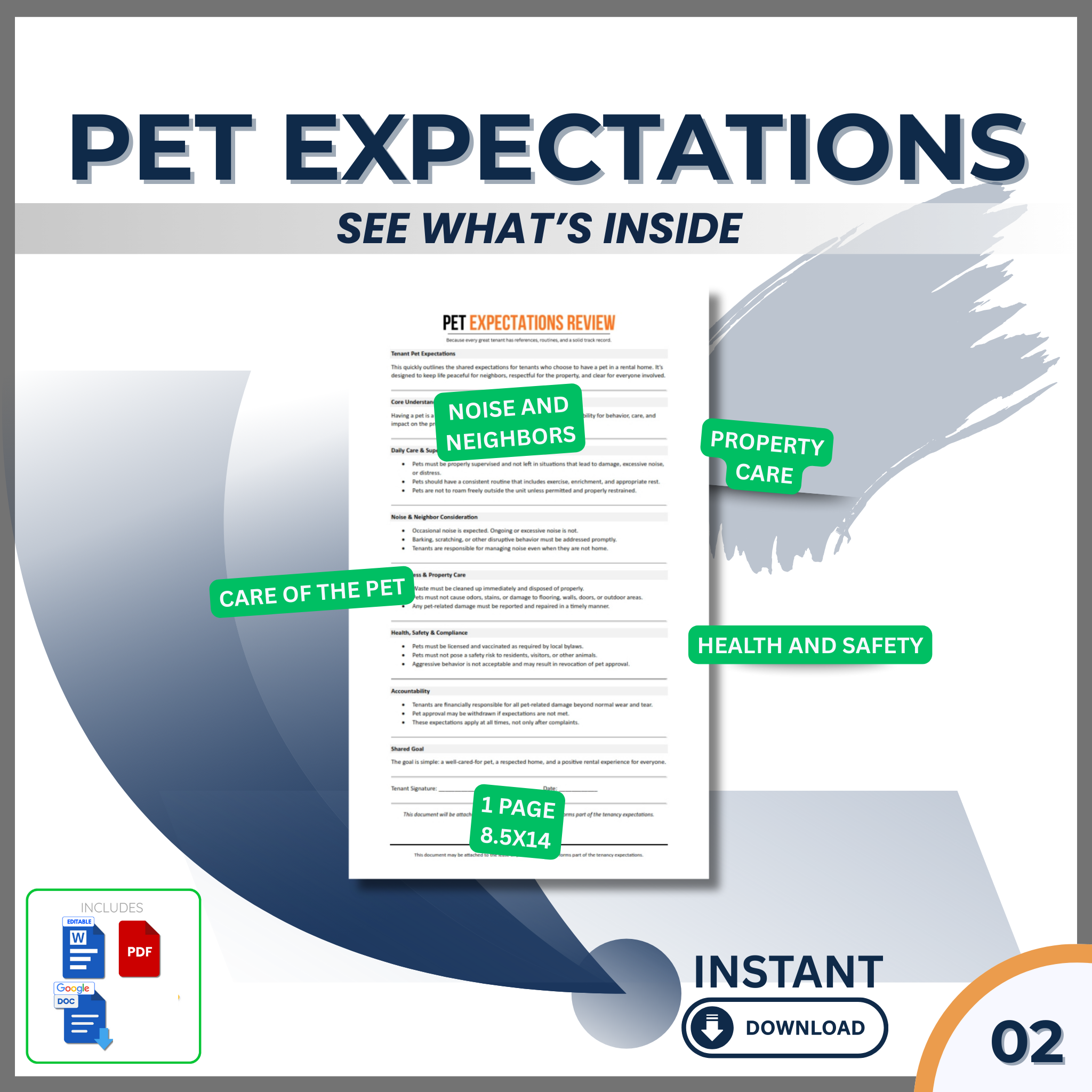 PET EXPECTATIONS IN A RENTAL