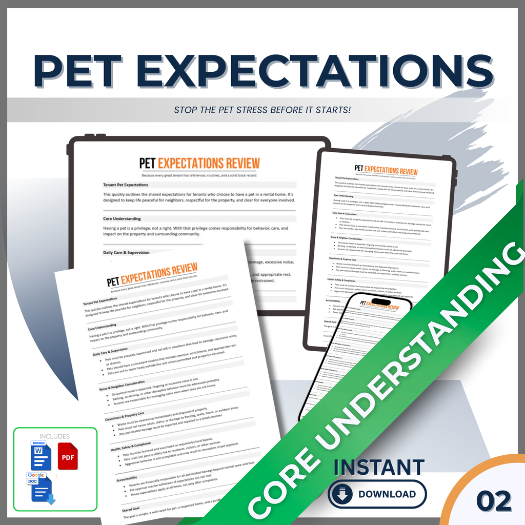 PET EXPECTATIONS IN A RENTAL