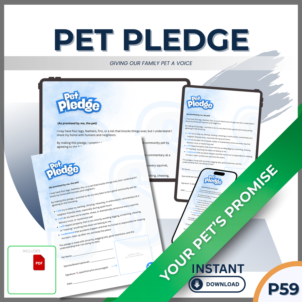 THE PET PLEDGE (From Your Pet’s Point of View)