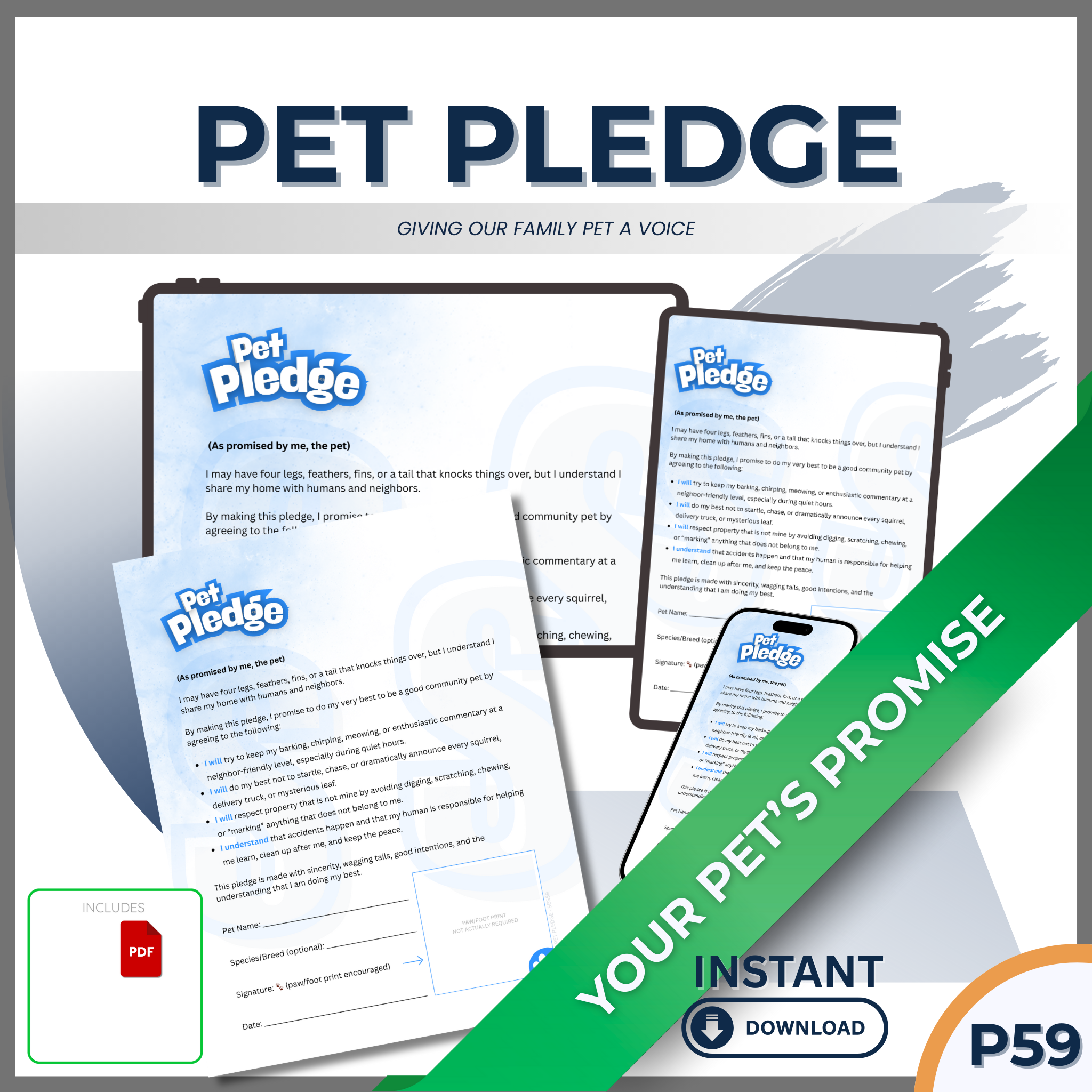 THE PET PLEDGE (From Your Pet’s Point of View)