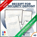 RECEIPT FOR SECURITY / DAMAGE DEPOSIT